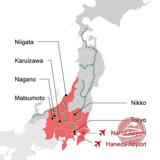 Vé tàu JR East Pass khu vực Nagano, Niigata
