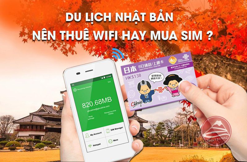 nên chọn thuê wifi hay mua sim 4g khi đi du lịch Nhật Bản