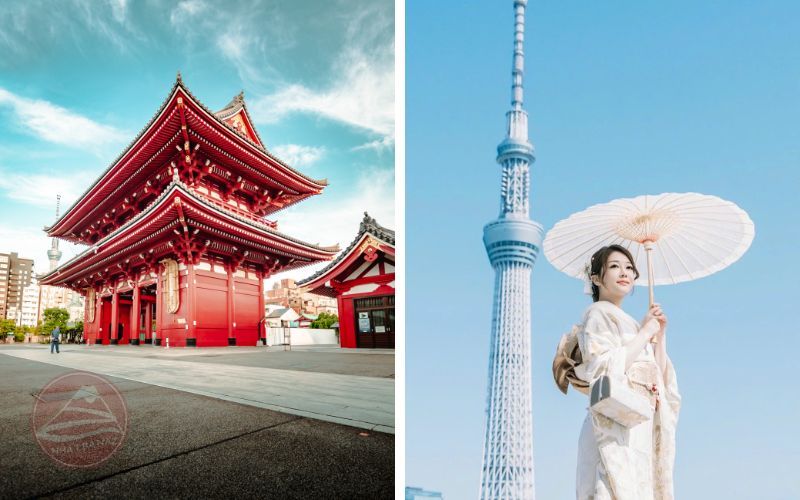 Lễ chùa Asakusa Kannon linh thiêng và check-in tháp truyền hình Tokyo Skytree