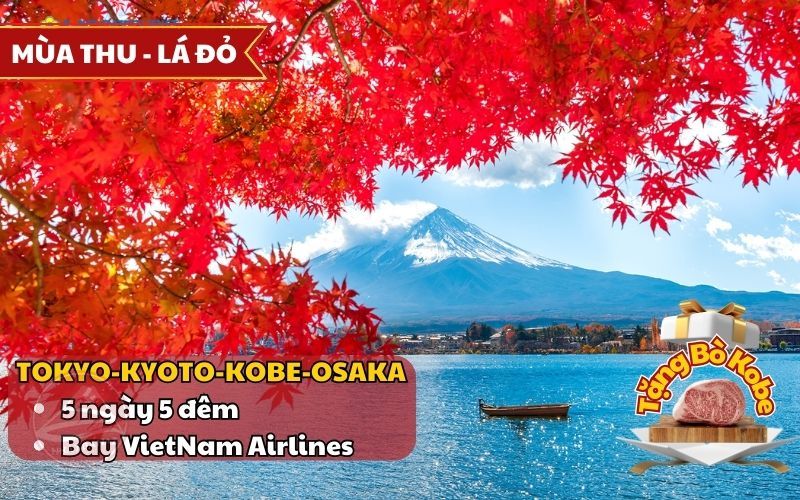 [Mùa Lá Đỏ] Tour Nhật Bản 5N5Đ Osaka-Tokyo | TP. HCM bay Vietjet