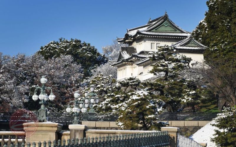 Cung điện hoàng gia tại Tokyo mùa đông