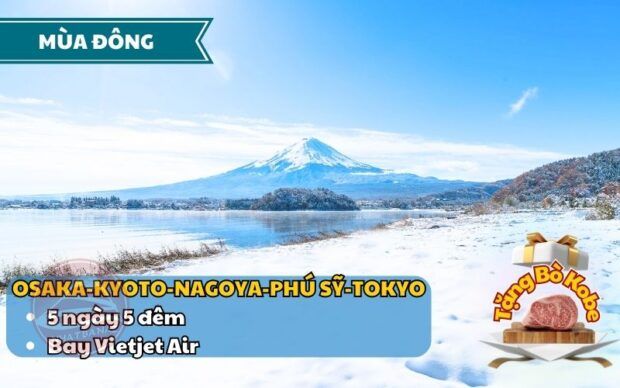 Tour Nhật Bản mùa đông 5N5Đ Osaka-Tokyo từ Tp. HCM bay Vietjet Air