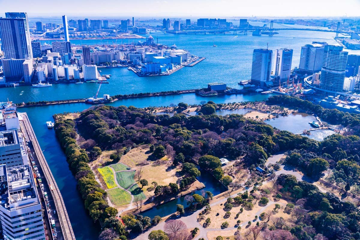 Hama Rikyu – khu vườn cảnh đẹp bên cạnh khu Shiodome giàu có