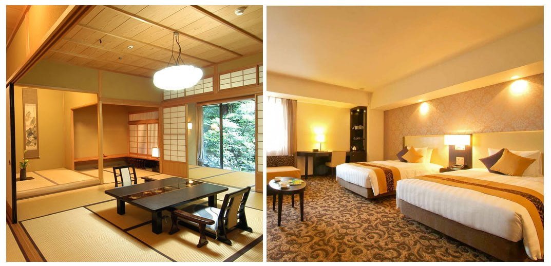 Khách sạn kiểu Nhật Ryokan vs kiểu Tây âu