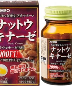 Viên uống uống phòng ngừa đột quỵ Nattokinase 2000FU Orihiro Nhật Bản